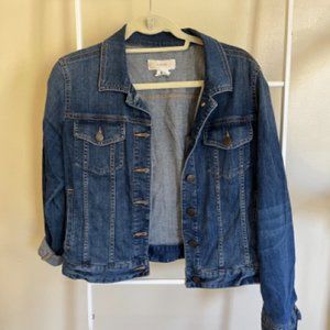 J CREW Denim Jacket size SMALL classic blue - good condition